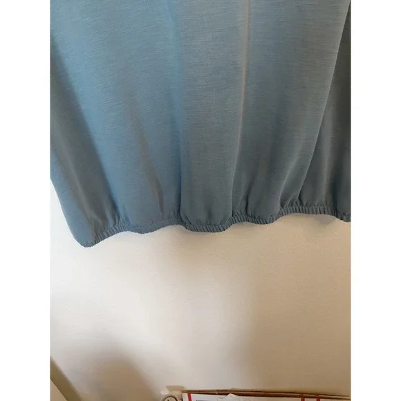 New W/ Tag Green Envelope Los Angeles Green Flutter Sleeve Top Womens Sz  XL - Picture 3 of 6